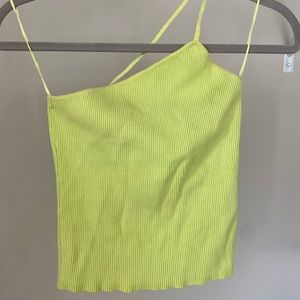 zara tank top lime green